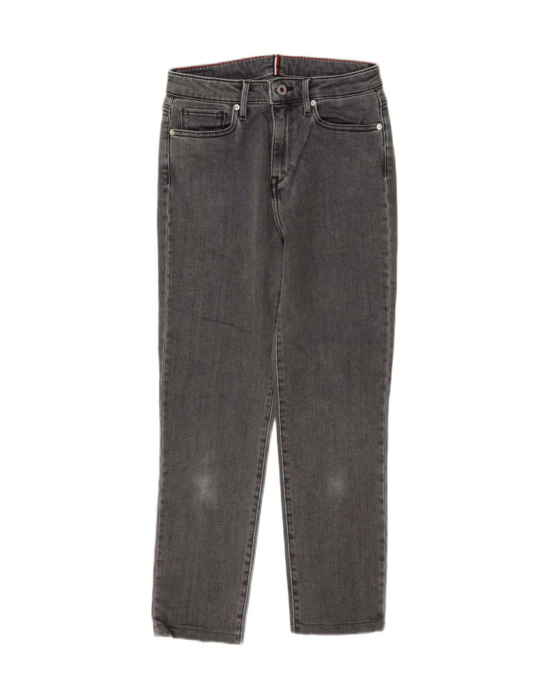 Jeans corti da donna Tommy Hilfiger W27 L25 cotone grigio