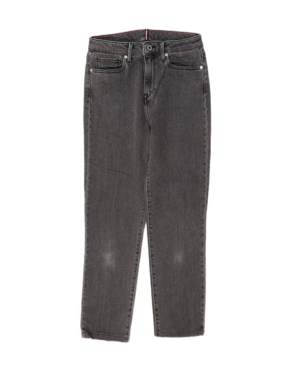 Jeans corti da donna Tommy Hilfiger W27 L25 cotone grigio