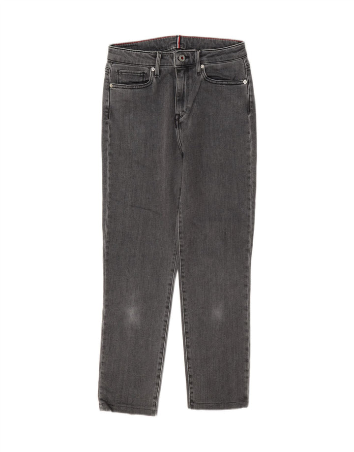 Jeans corti da donna Tommy Hilfiger W27 L25 cotone grigio