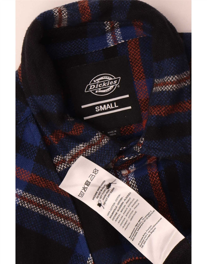 Dickies Camicia da uomo in flanella piccola in cotone a quadri blu navy