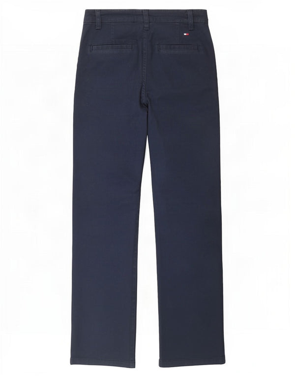 Pantaloni chino elasticizzati da donna Tommy Hilfiger US 4 Small W26 L26 Blu Navy