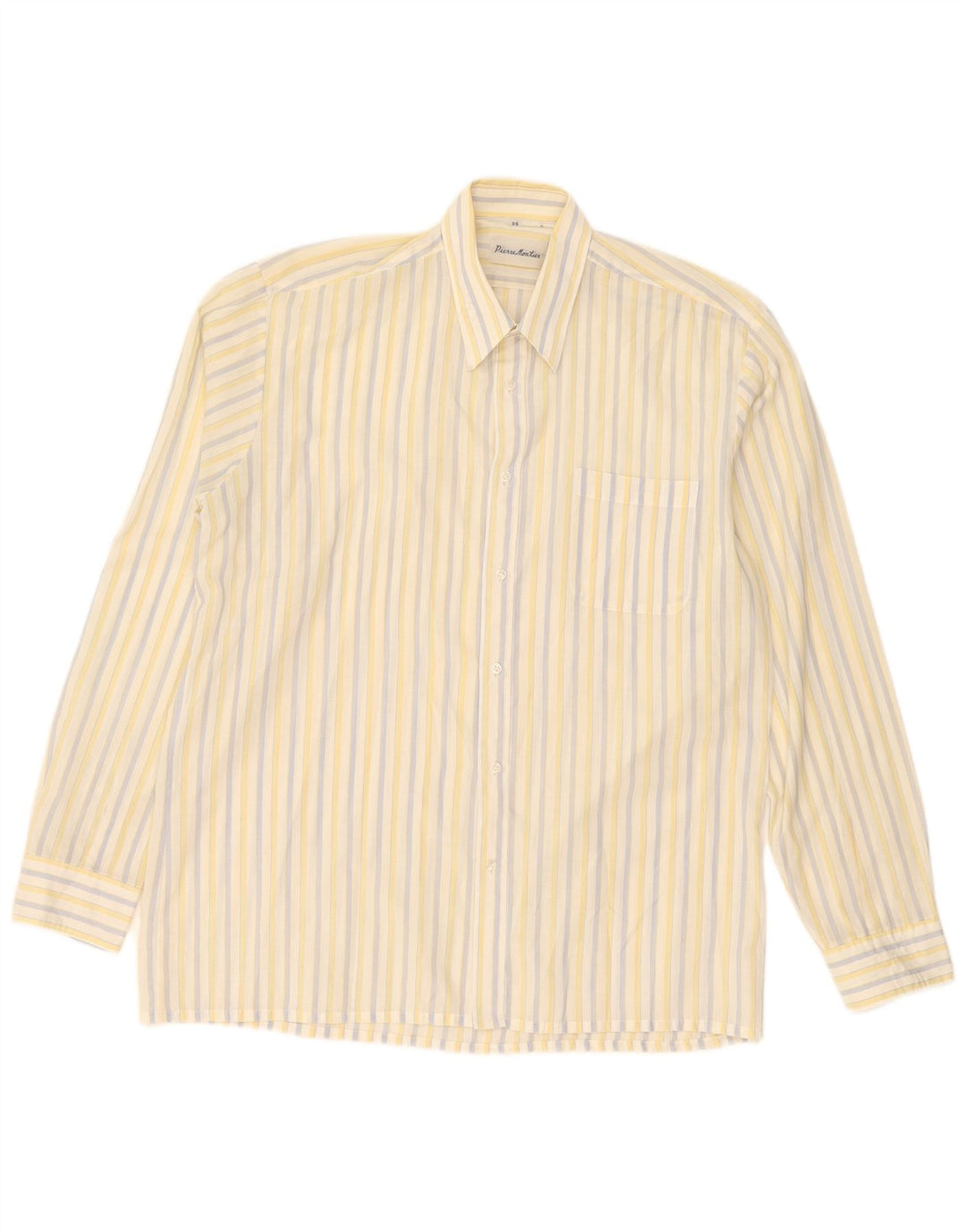 Camicia vintage da uomo taglia 39 a righe gialle medie
