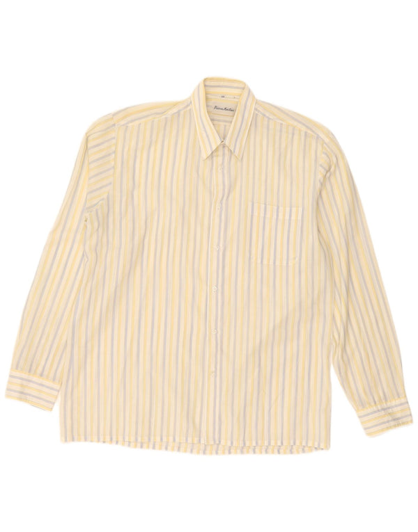 Camicia vintage da uomo taglia 39 a righe gialle medie