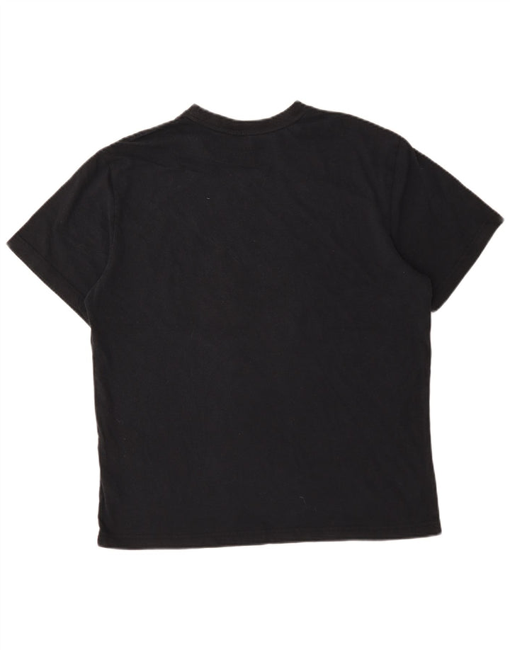 T-shirt grafica da uomo Reebok Top grande in cotone nero