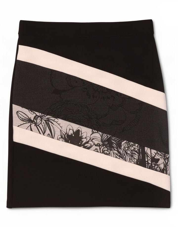 Desigual Minigonna da donna media W28 viscosa floreale nera