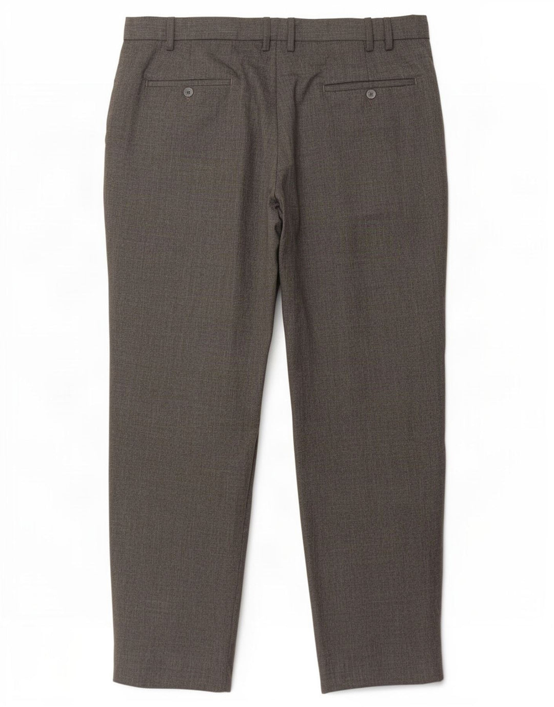 Pantaloni da abito regolari dritti da uomo Marks & Spencer W38 L31 poliestere grigio