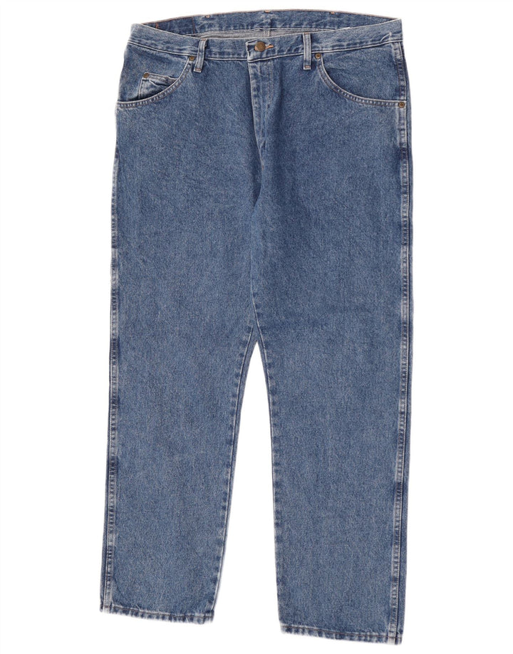 Jeans dritti da uomo Wrangler vestibilità regolare W38 L30 cotone blu