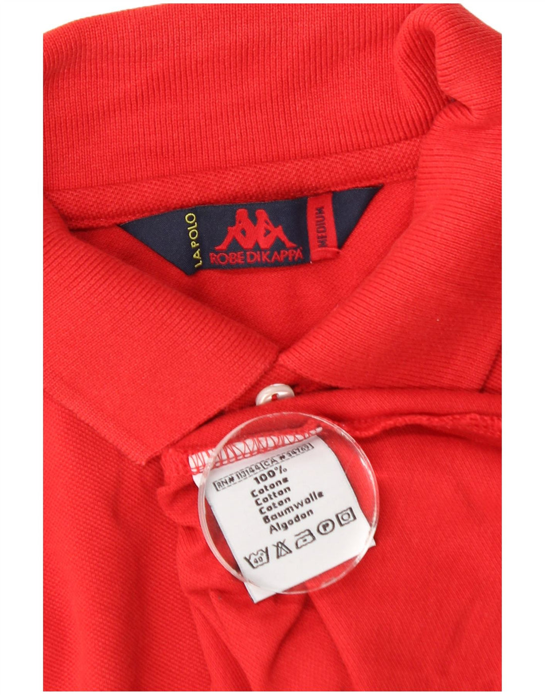 Polo Kappa Uomo Manica Lunga Cotone Rosso Medio
