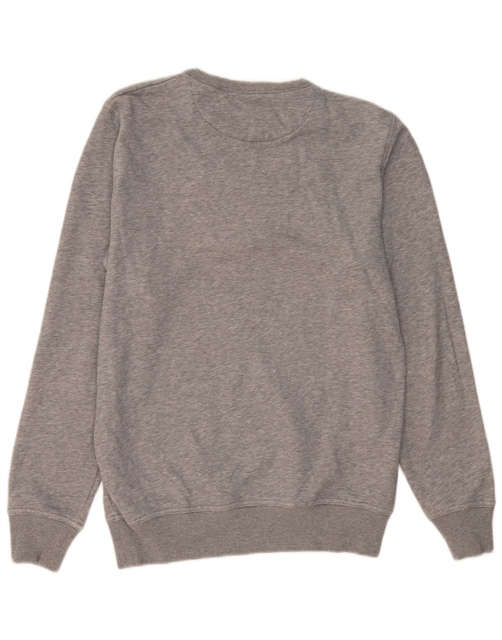 Gant Felpa con grafica da uomo Maglione in cotone grigio medio