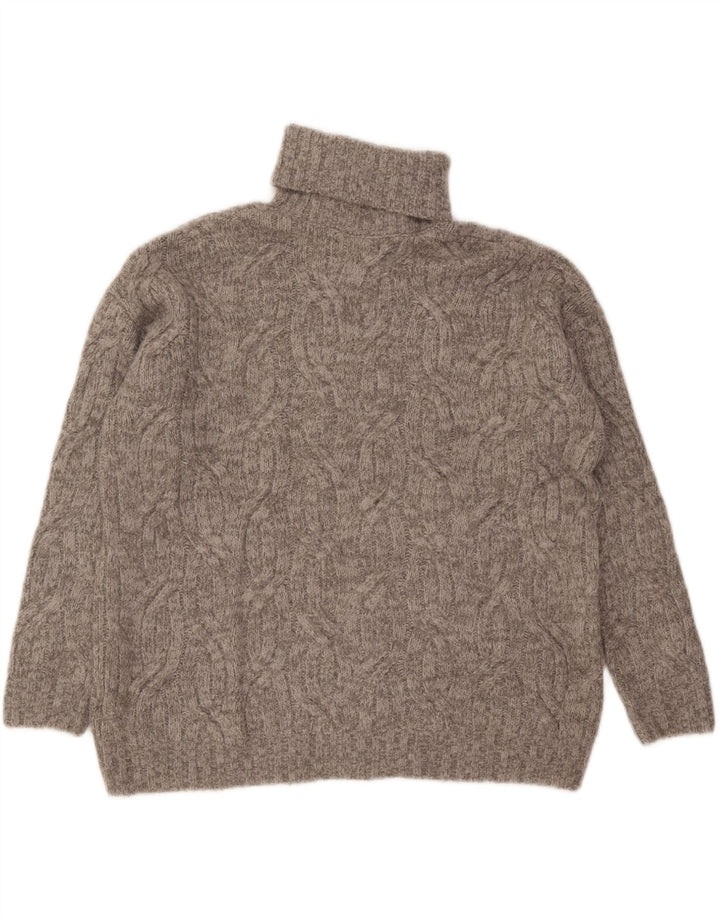 Maglione maglione oversize da donna Marks & Spencer con collo alto UK 14 Grigio medio