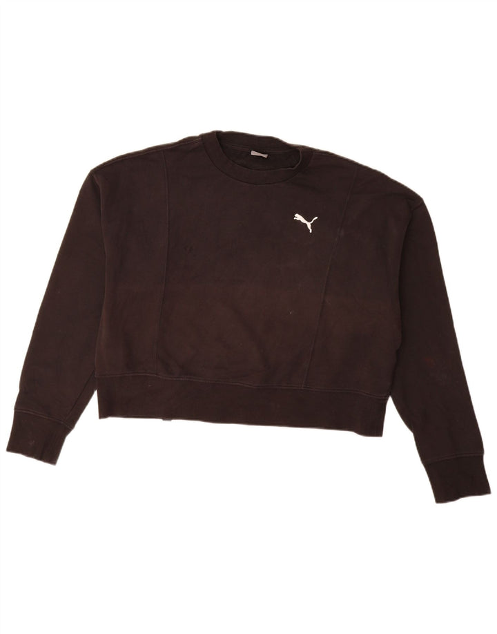 Felpa oversize da donna Puma UK 14 Medium Black Cotton