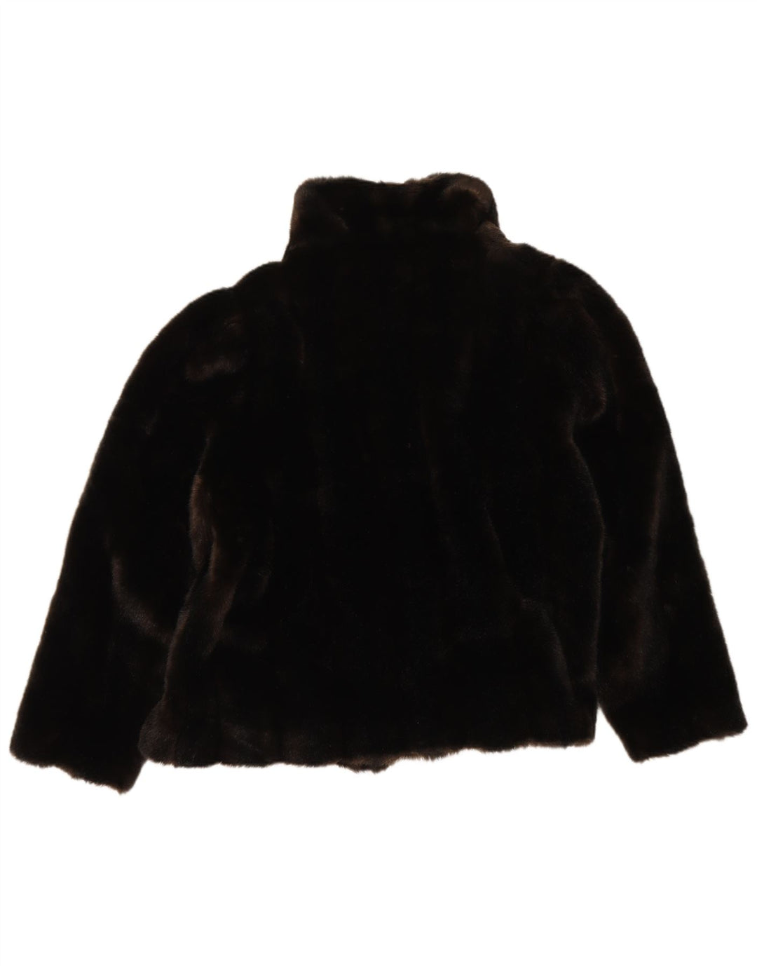 ASTRAKA Womens Oversized Faux Fur Jacket EU 44 XL Black Acrylic