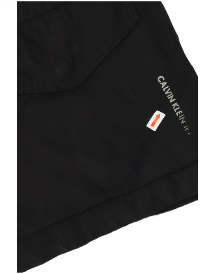 CALVIN KLEIN JEANS Mens Hooded Military Jacket UK 38 Medium Black