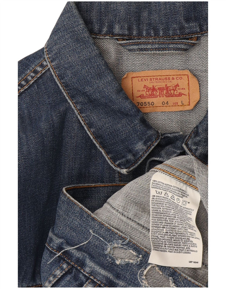 Levi's Uomo 70550 Giacca di jeans UK 40 Large Blu Cotone