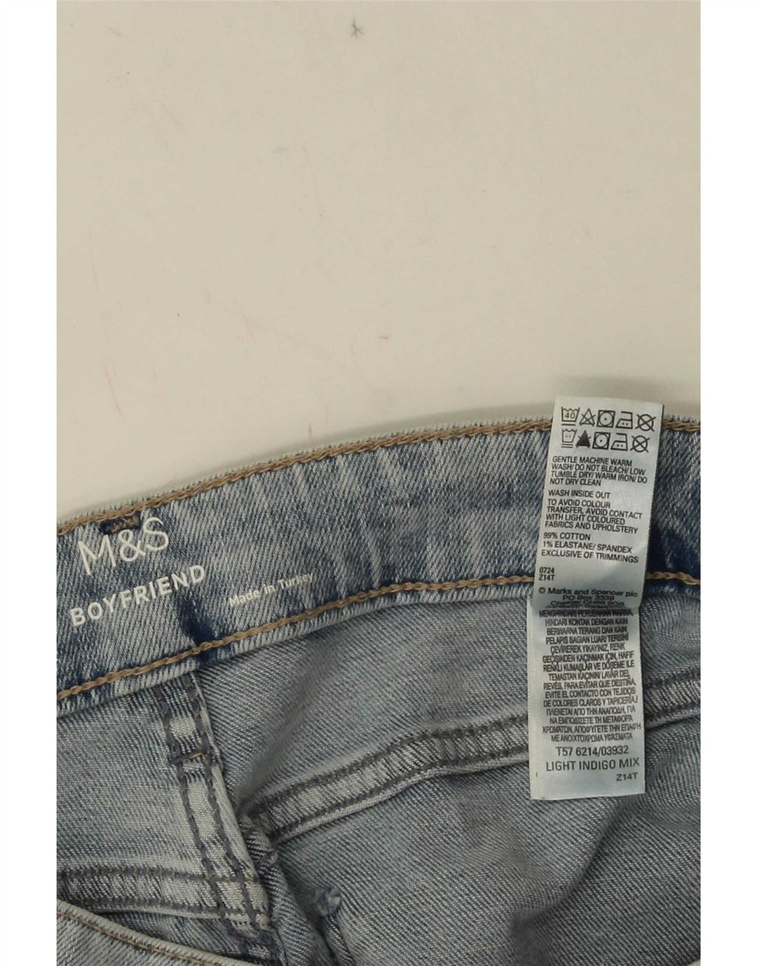 Jeans affusolati da donna Marks & Spencer UK 12 medio W28 L27 blu