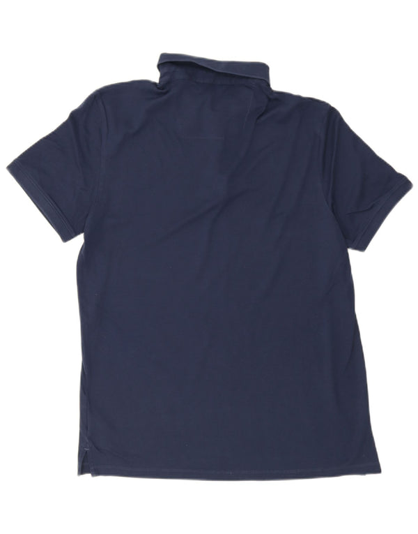 Polo da uomo Body Fit Calvin Klein grande in cotone blu navy