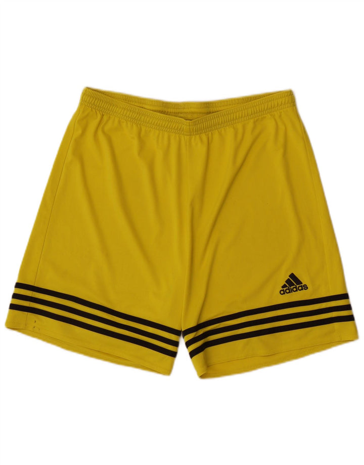 Pantaloncini sportivi Adidas Climalite da uomo di grandi dimensioni in poliestere giallo
