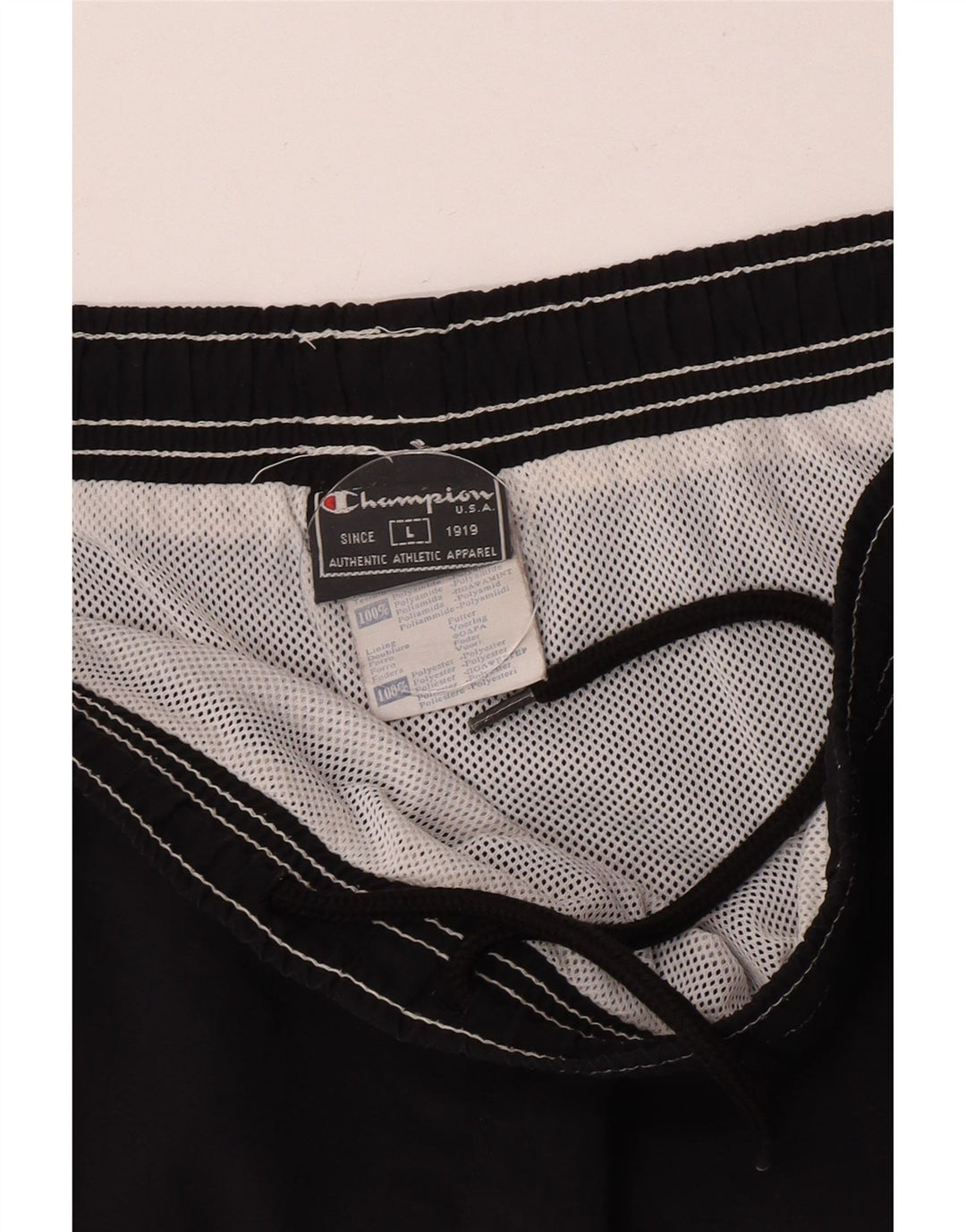 Pantaloncini da bagno da uomo Champion Large neri in poliammide