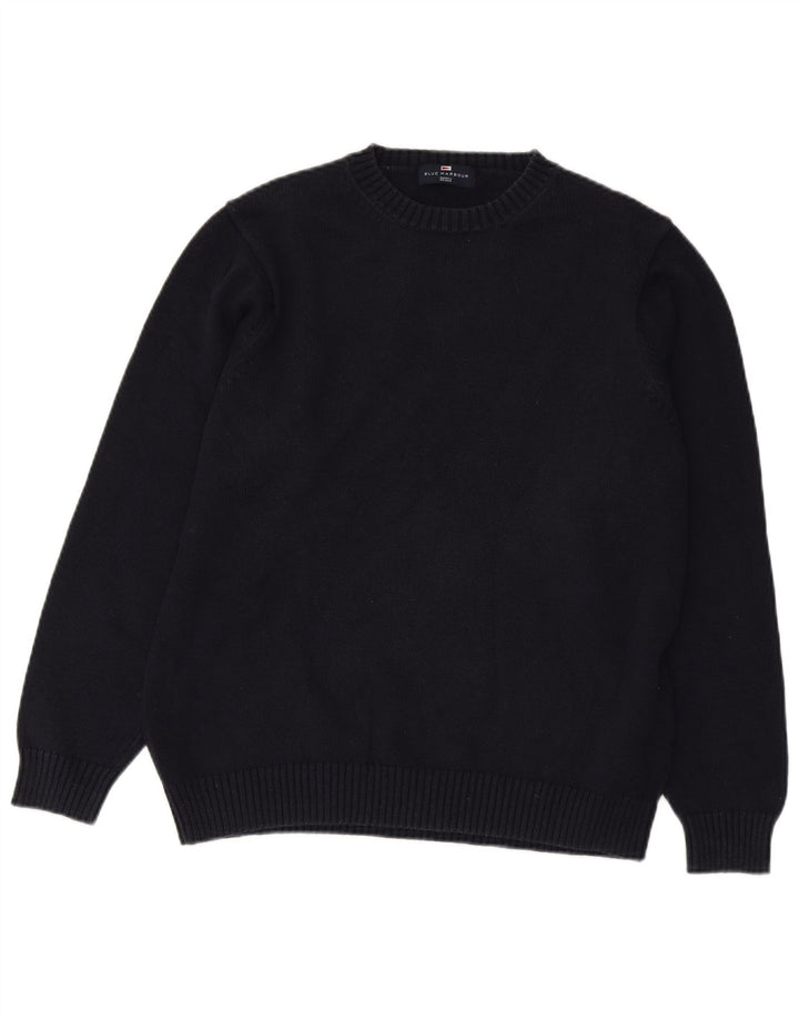 MARKS & SPENCER Maglione girocollo da uomo UK 38/40 Blu navy medio