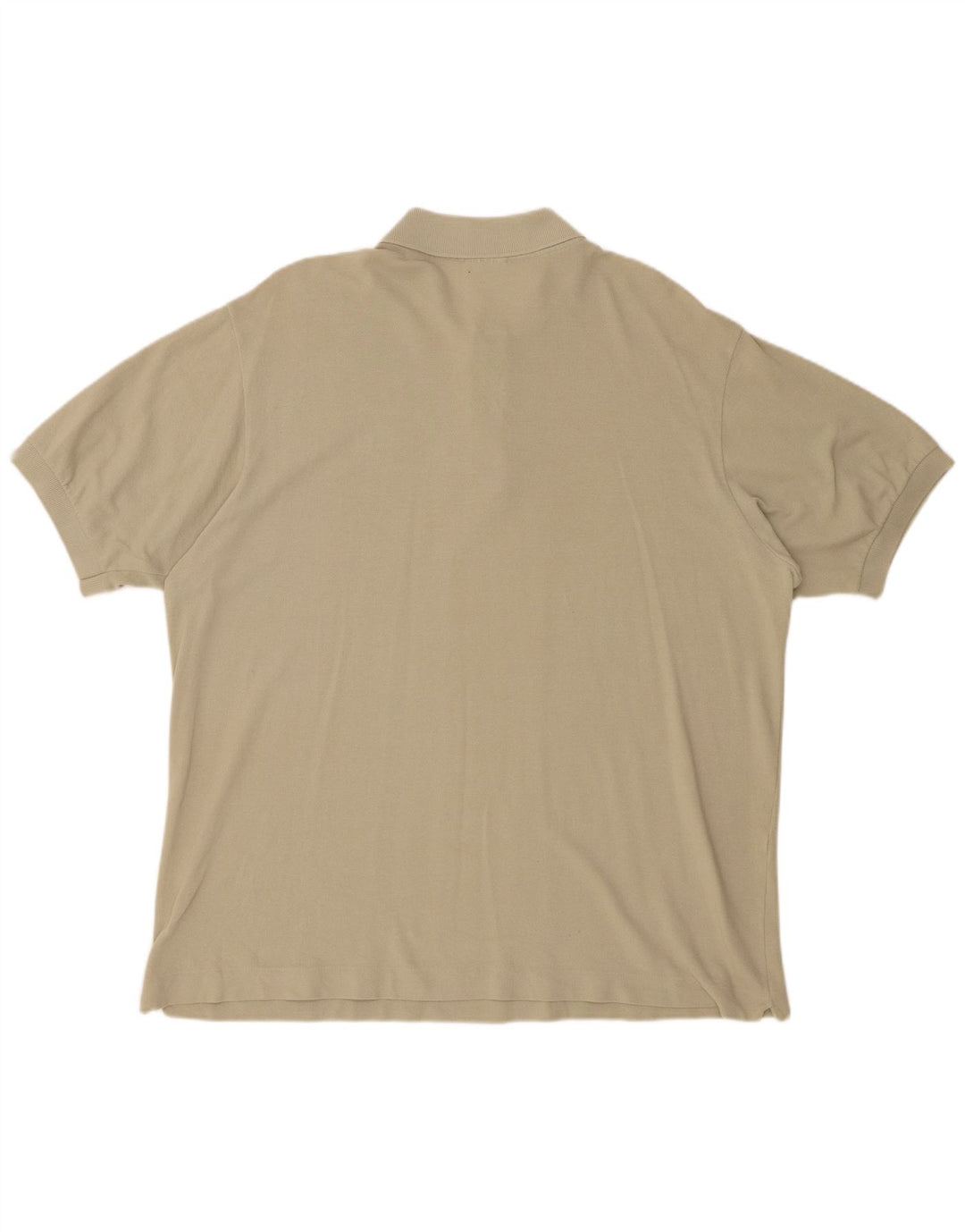 LACOSTE Mens Polo Shirt Size 7 2XL Beige Cotton
