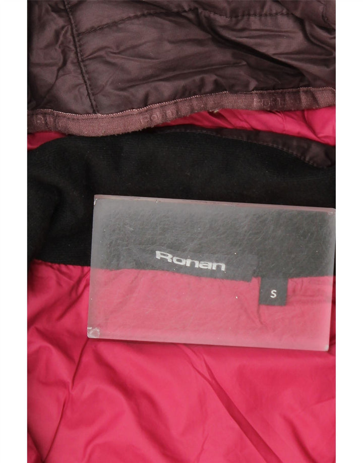 Cappotto imbottito con cappuccio da donna ROHAN UK 10 piccolo poliestere viola