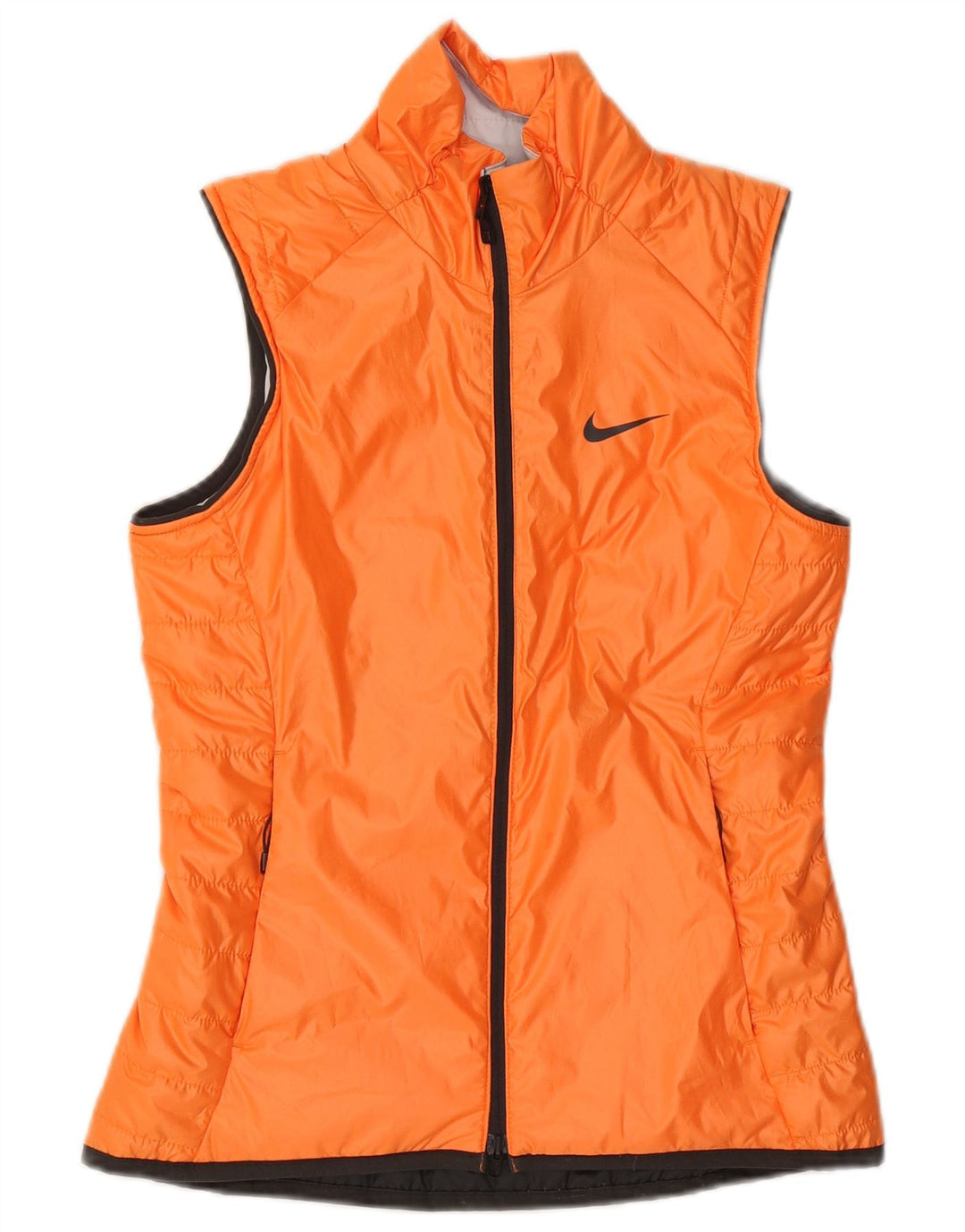 Gilet reversibile da donna Nike UK 10 Small arancione poliestere