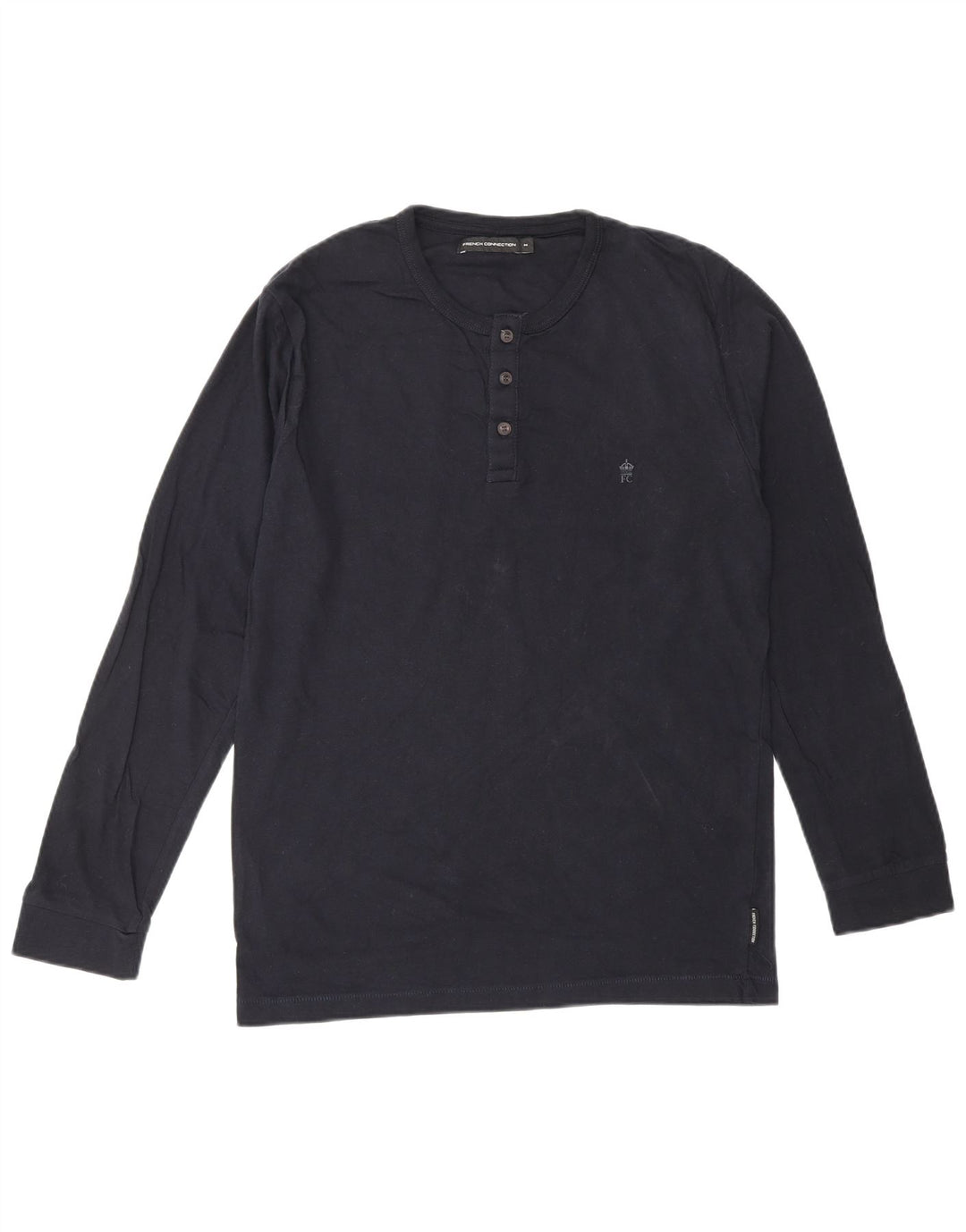 FRENCH CONNECTION Top da uomo a manica lunga medio blu navy