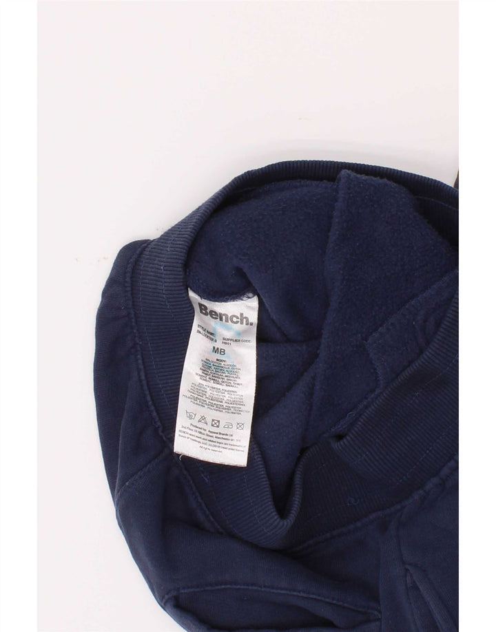 Pantaloncini sportivi da banco per ragazzi 9-10 anni, cotone medio blu navy