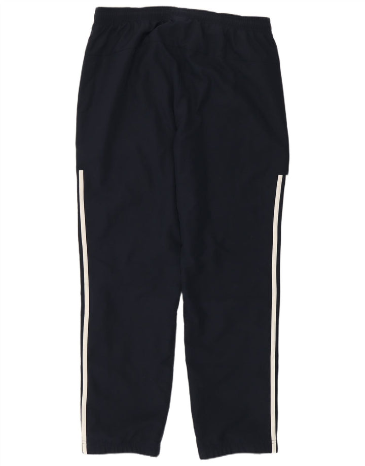 Pantaloni da tuta da uomo Adidas grandi sportivi in poliestere blu navy