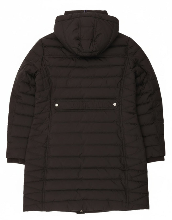 Cappotto imbottito con cappuccio da donna Tommy Hilfiger UK 14 grande poliestere nero