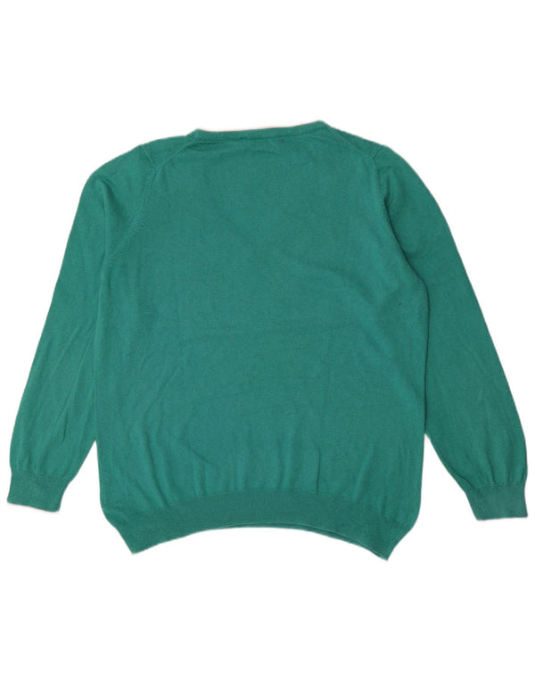 Crew Clothing Maglione da donna con scollo a V UK 18 XL Cotone verde