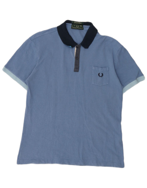 Polo da uomo FRED PERRY 2XL cotone blu