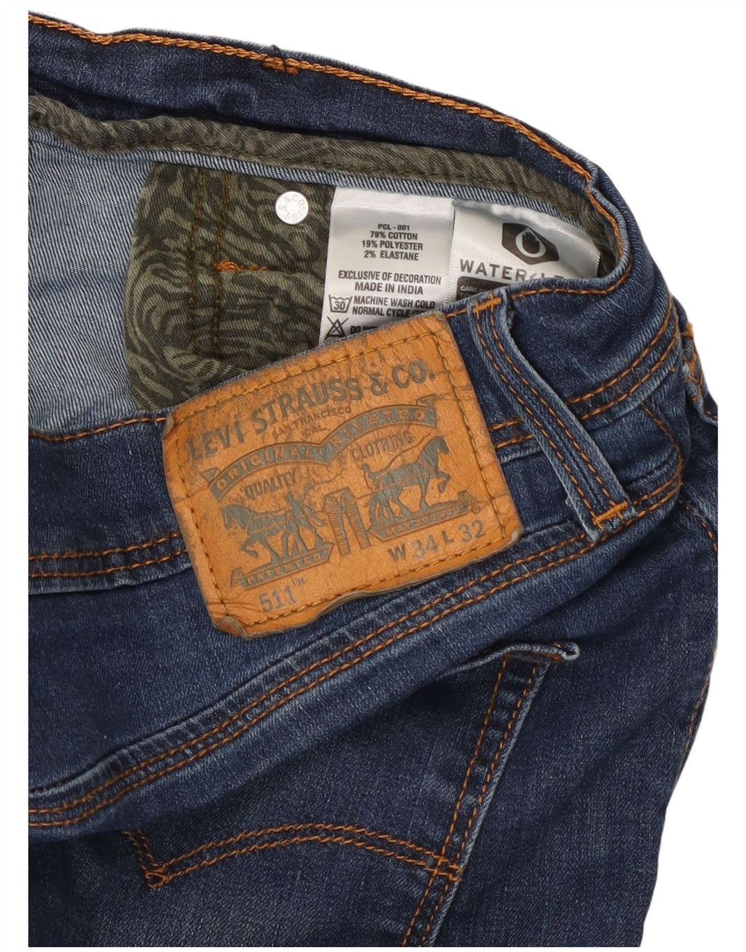Jeans Levi's Uomo 511 Slim W34 L32 Cotone Blu
