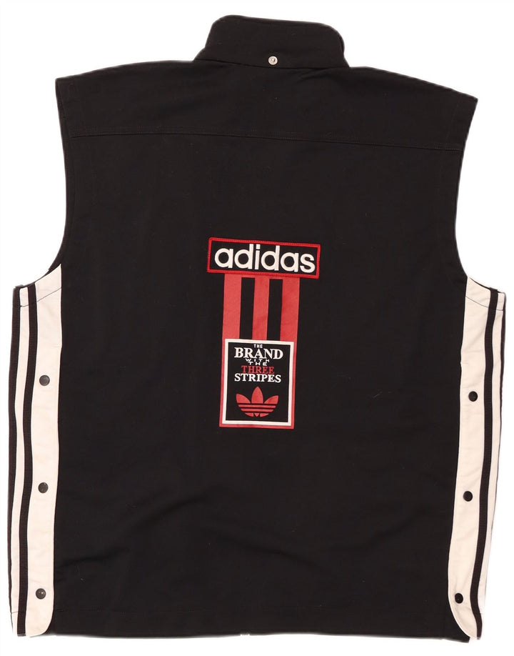 Giacca da tuta grafica da uomo Adidas UK 40/42 Medium Black Colourblock