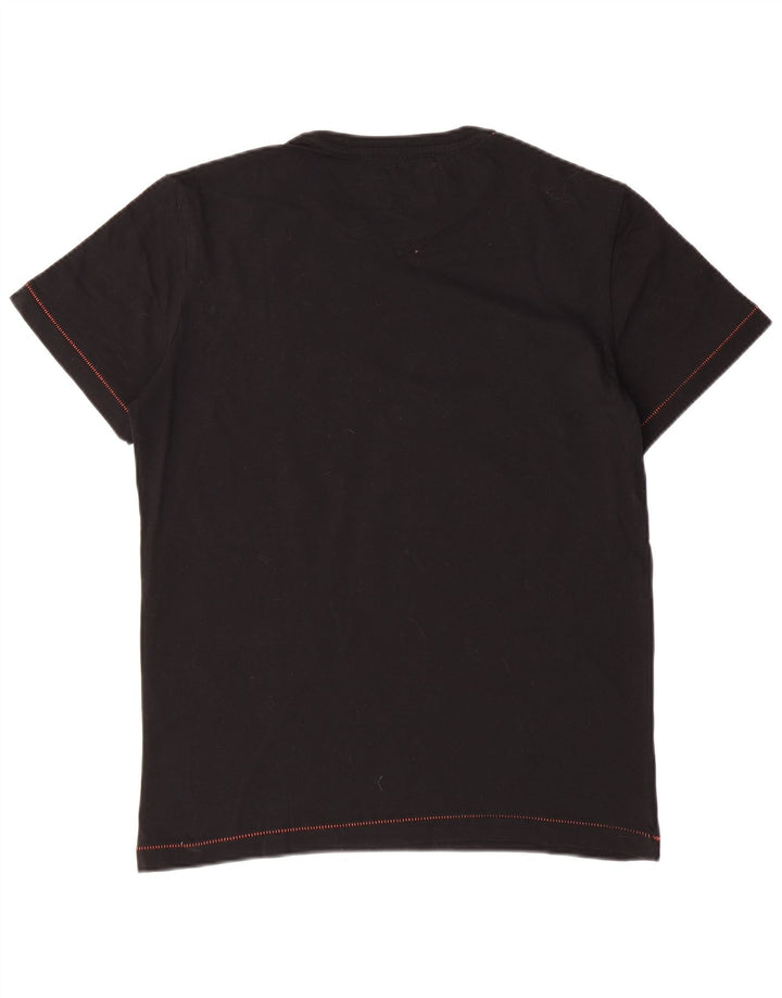 CONBIPEL Mens Tailored Fit Graphic T-Shirt Top Medium Black Cotton