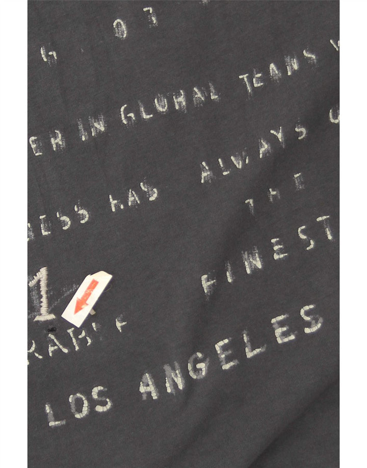 Guess T-shirt grafica da uomo piccola in cotone grigio