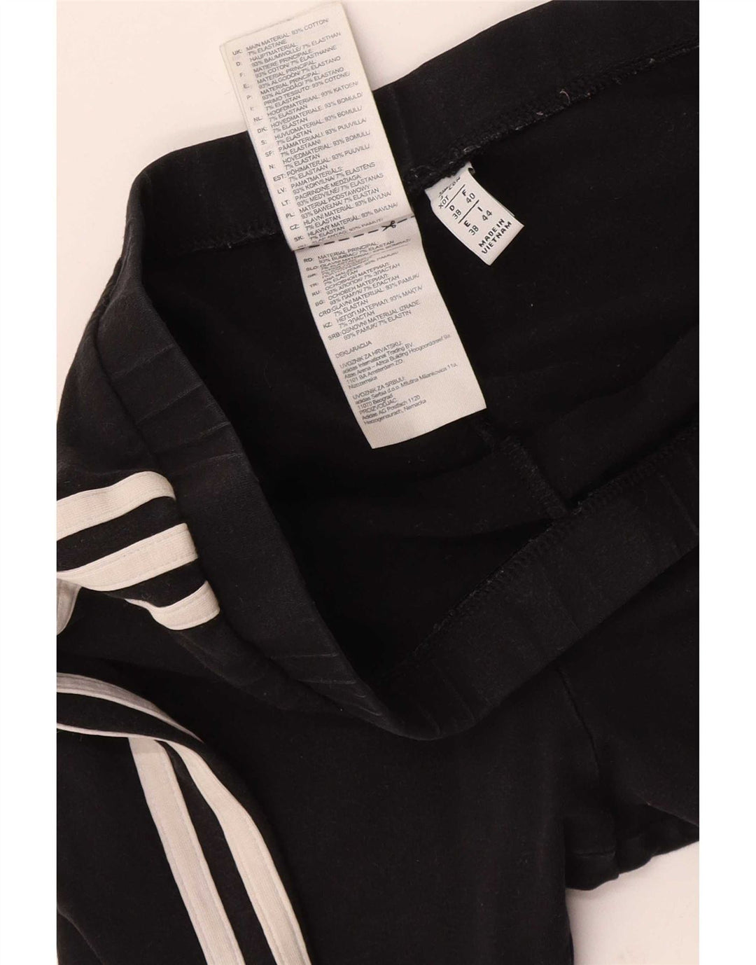 Leggings corti da donna Adidas UK 12 cotone medio nero