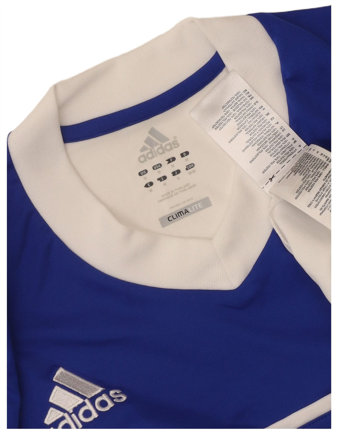 T-shirt Adidas Climalite da uomo Top in poliestere color block bianco medio