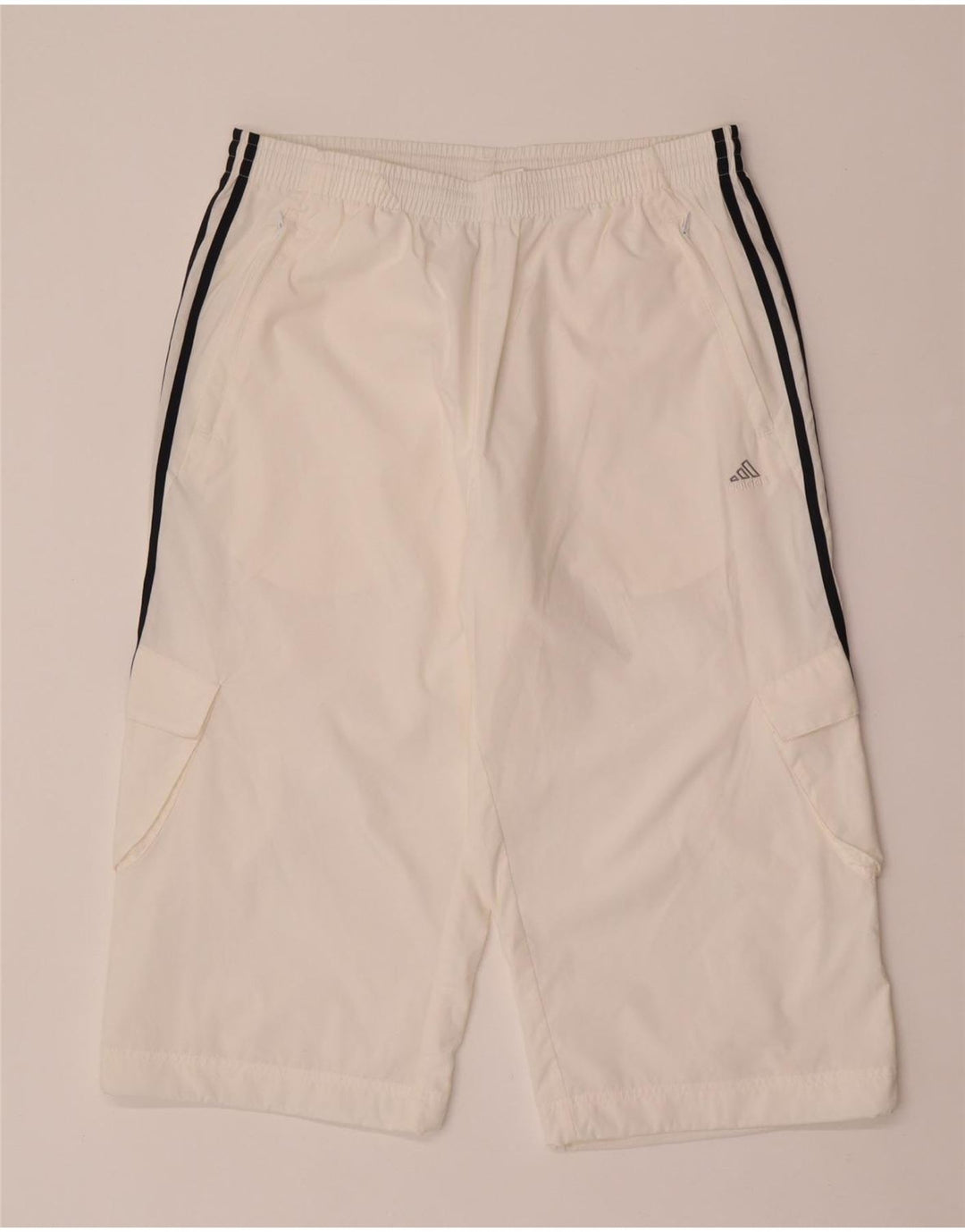 Pantaloni da tuta Adidas Capri Cargo da uomo, grandi, in poliestere bianco