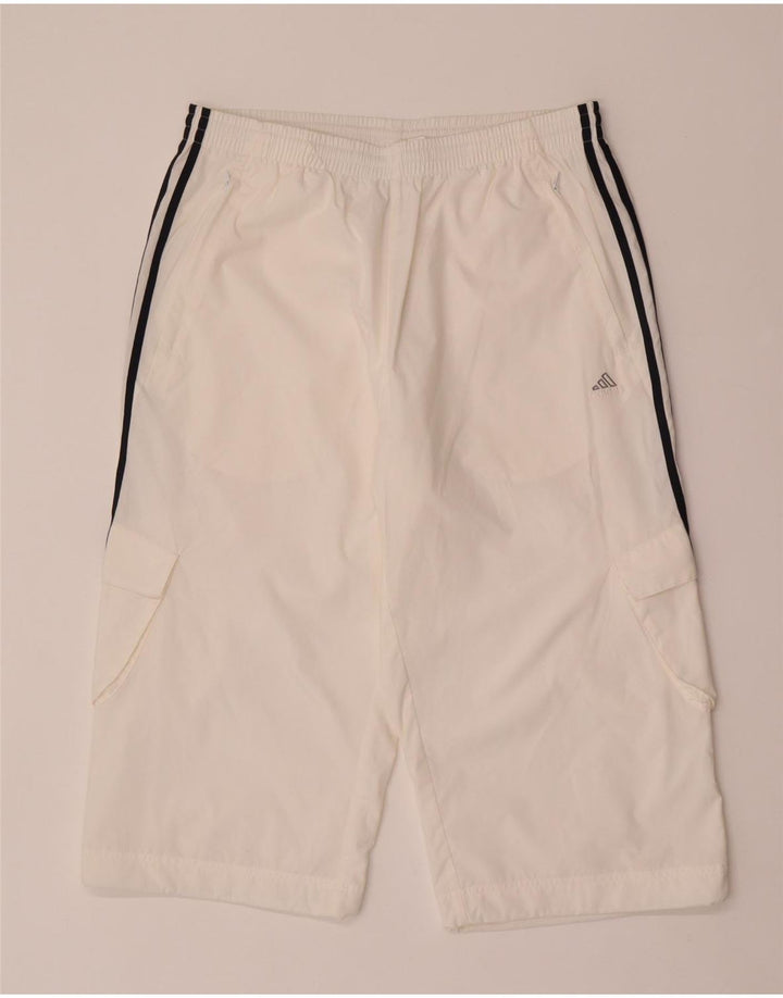 Pantaloni da tuta Adidas Capri Cargo da uomo, grandi, in poliestere bianco