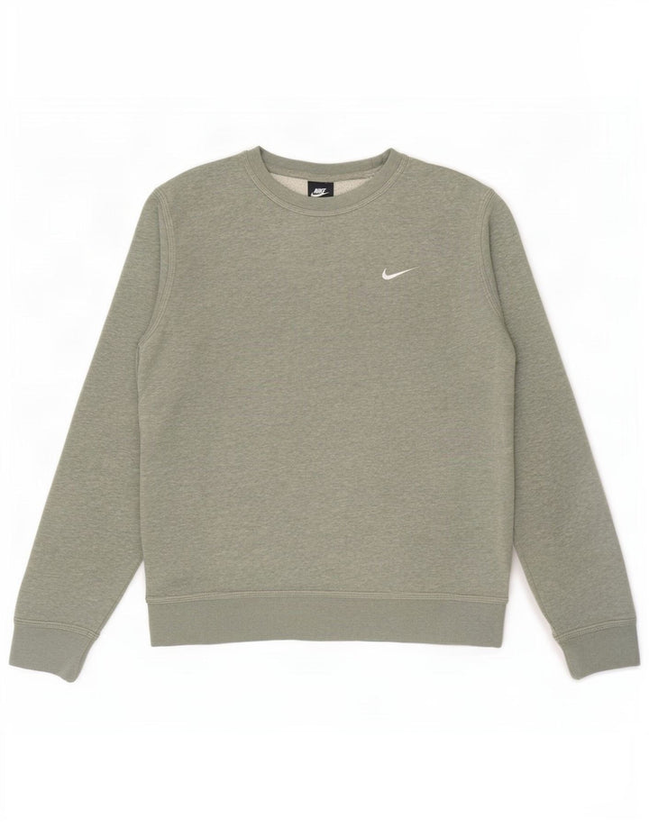 Felpa Nike Uomo Maglione Cotone Grigio Medio