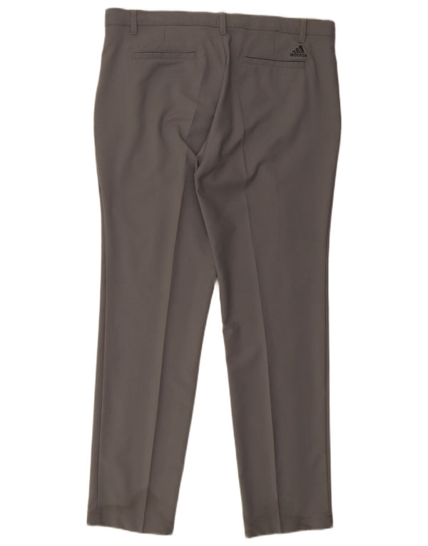 Pantaloni chino slim da uomo Adidas W36 L32 poliestere grigio