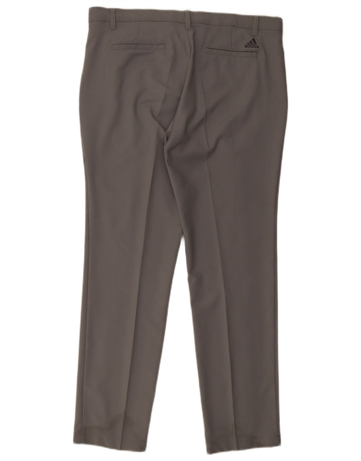Pantaloni chino slim da uomo Adidas W36 L32 poliestere grigio