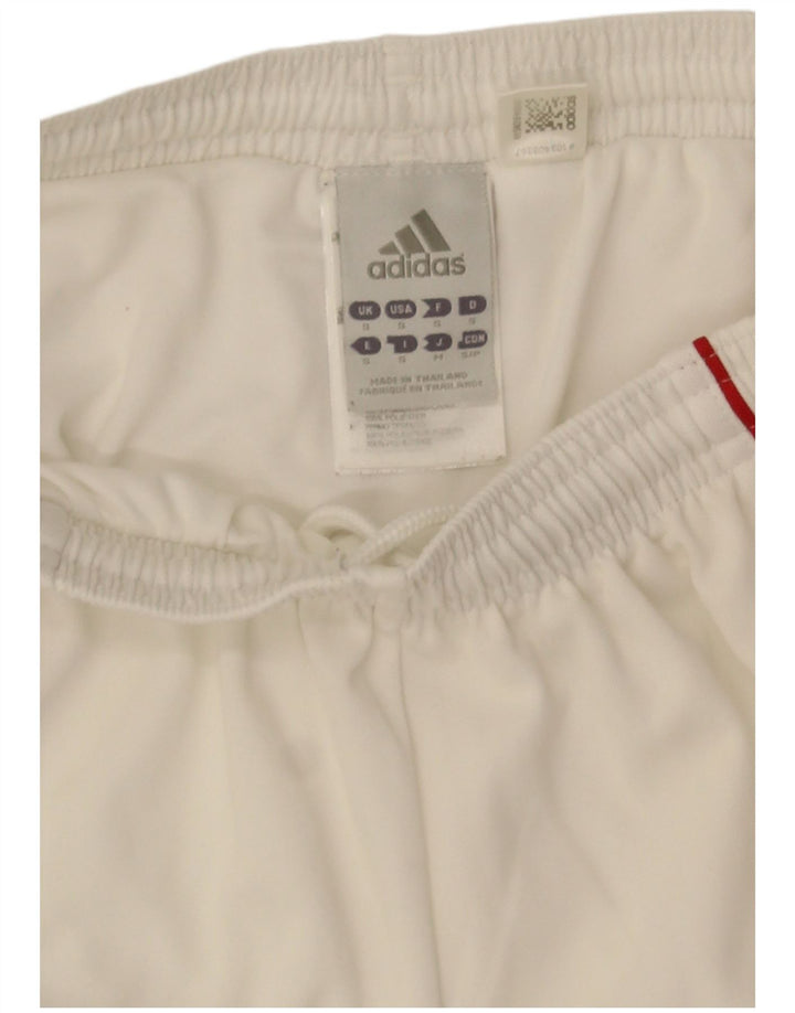 Pantaloncini sportivi Adidas Climalite da uomo piccoli in poliestere bianco