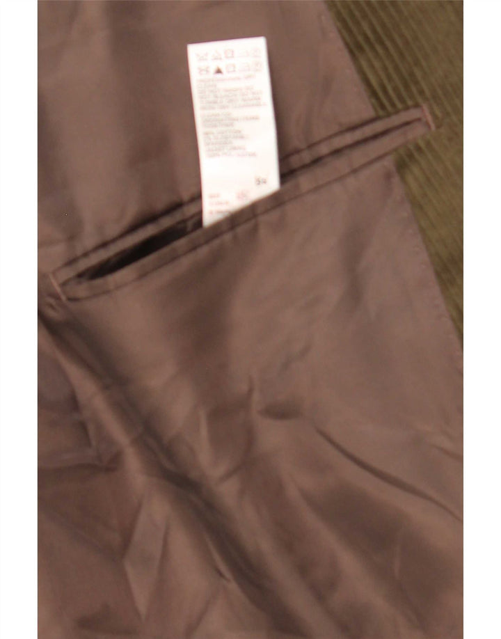 Giacca blazer in velluto a coste a 2 bottoni Marks & Spencer da uomo UK 40 grande kaki