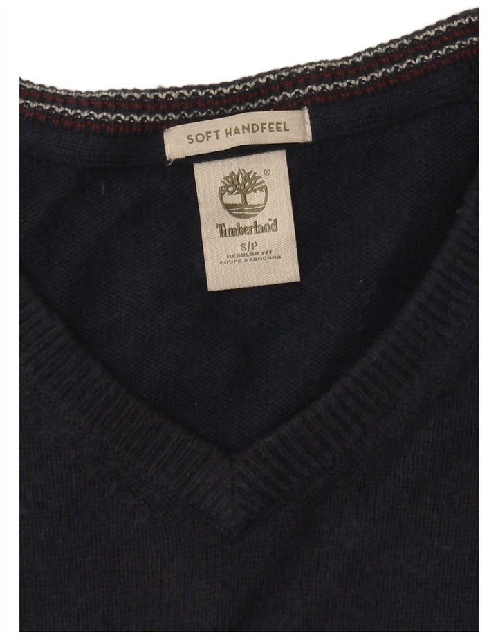 Timberland Maglione da uomo con scollo a V vestibilità regolare piccolo blu navy
