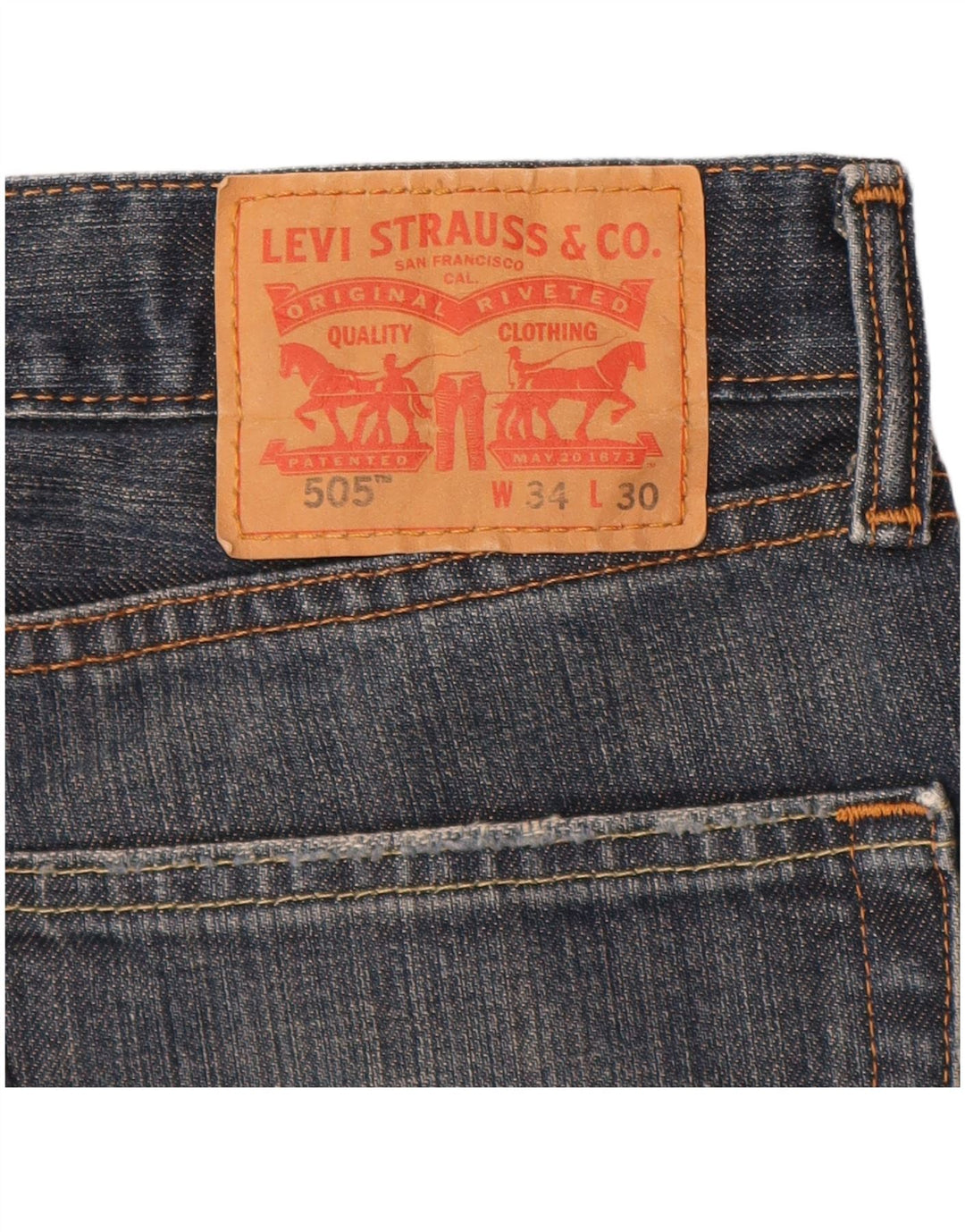 Levi's Uomo 505 Jeans dritti W34 L30 Cotone blu navy