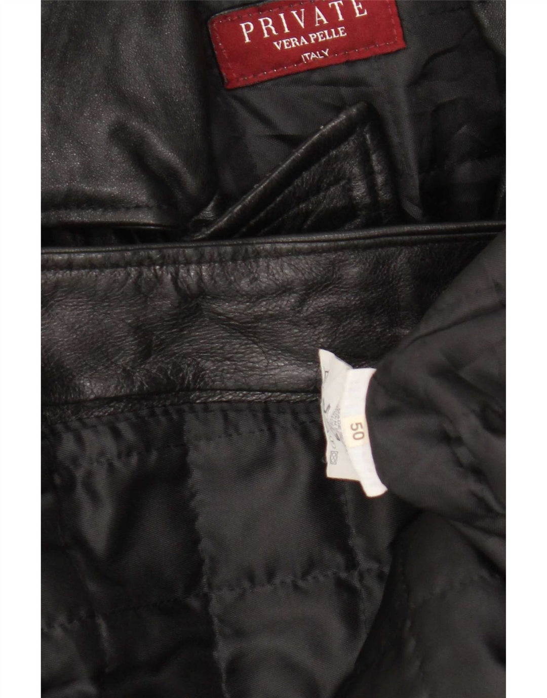 Cappotto in pelle da uomo privato IT 50 grande nero