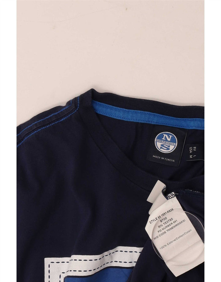T-shirt grafica da uomo North Sails Top Large in cotone blu navy