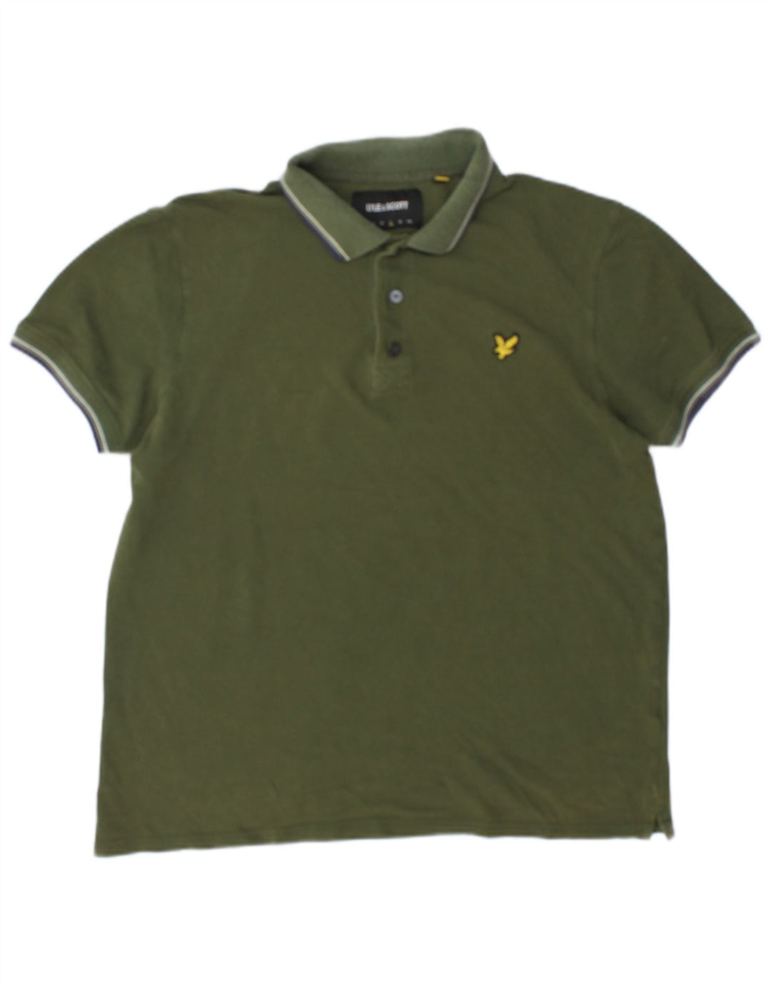Polo da uomo Lyle & Scott grande in cotone kaki